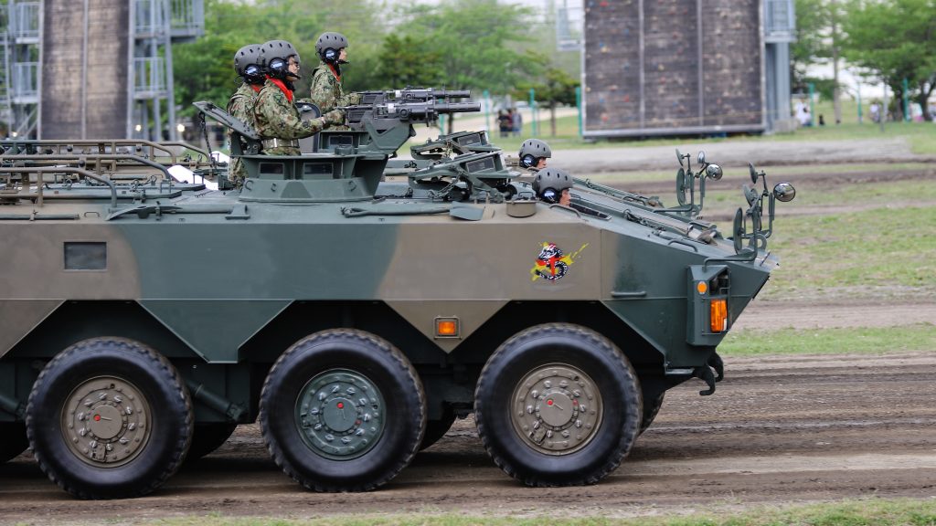 陸上自衛隊 第7師団 第11普通科連隊所属の96式装輪装甲車に装備されている96式40mm自動擲弾銃