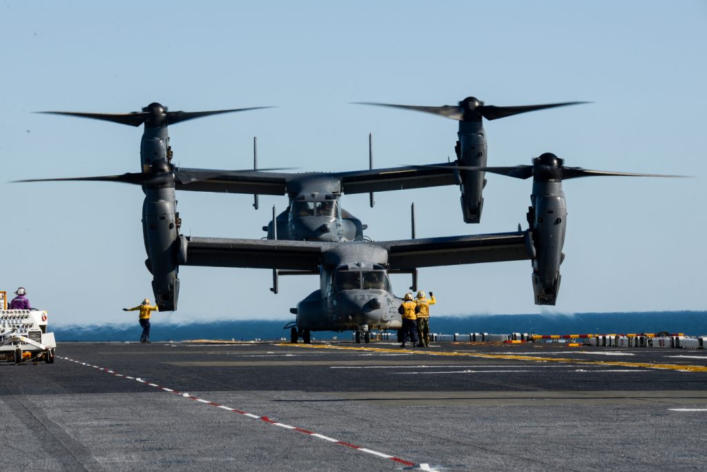 アメリカ空軍特殊作戦軍第8特殊作戦飛行隊ブラックバード所属のCV-22B Osprey