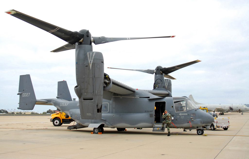 駐機中のCV-22B Osprey