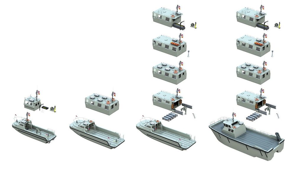 Sea-class workboatのモジュールバリエーション